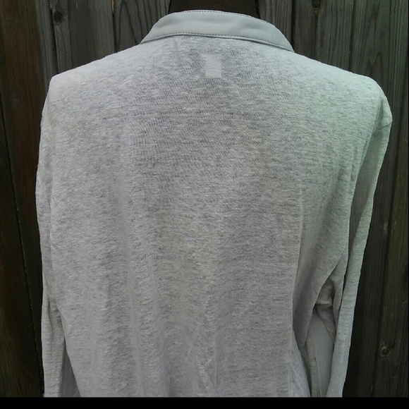 Alfani faux leather and linen jacket size Medium - Picture 4 of 6